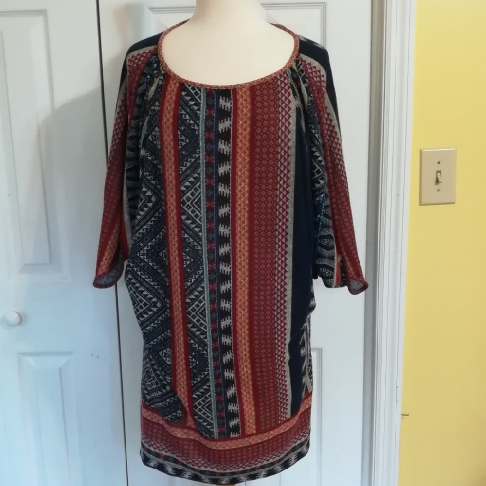 Uncle Frank boho dress with oversized wrap sleeves